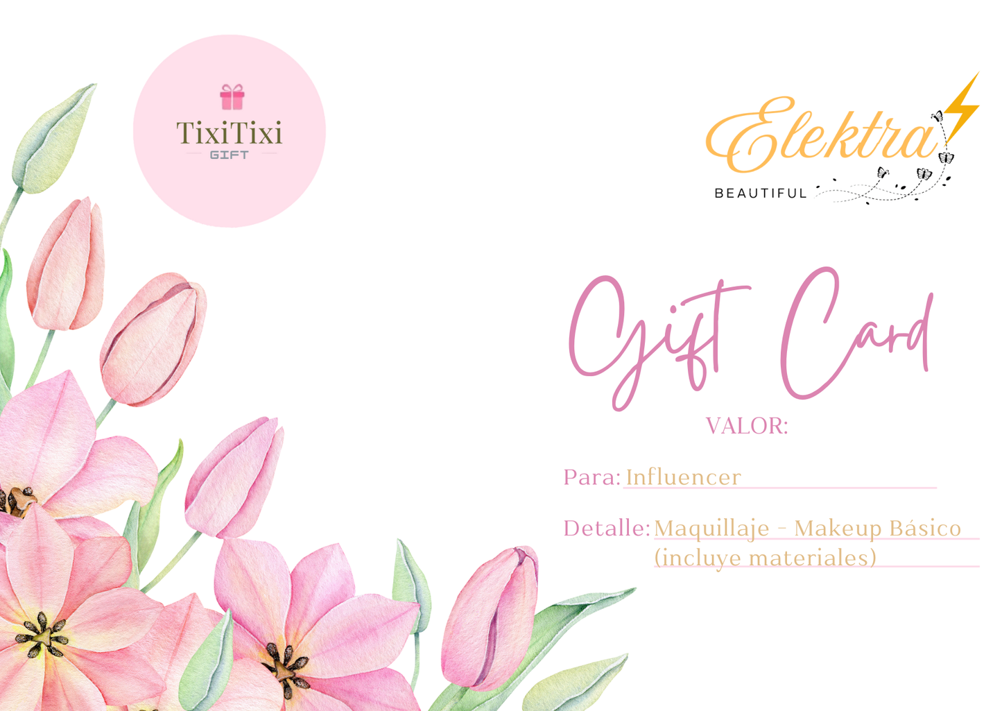 Gift Card Maquillaje Makeup
