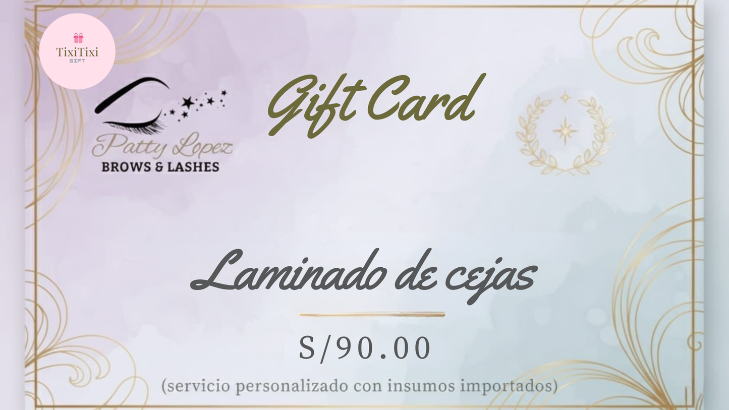 Gift Card Laminado de Cejas