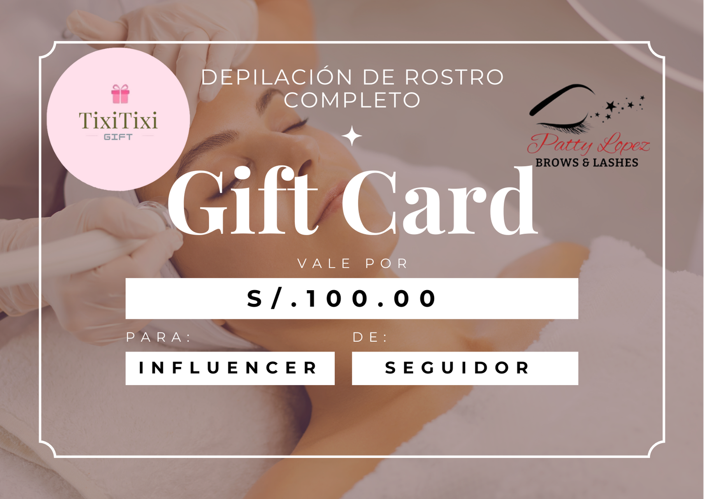 Gift Card Depilación de Rostro completo